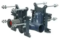 Zurn #P1201-ND4 4in No-Hub Back-to-Back Water Closet Carrier Body Only - Dura Coated
