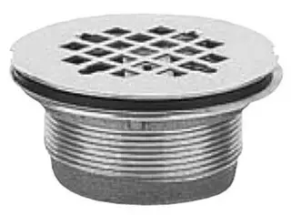 AB&A #ABA6520 2in Brass No-Caulk Shower Drain SS Grate