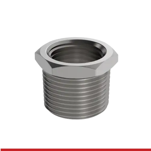 304L 1" x 3/4" Stainless Steel Threaded Reducing Bushing 3000#