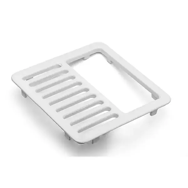 Zurn #P1900-2-GRATE 8-7/8in Cast Iron Acid Resistant Enamel Half Grate