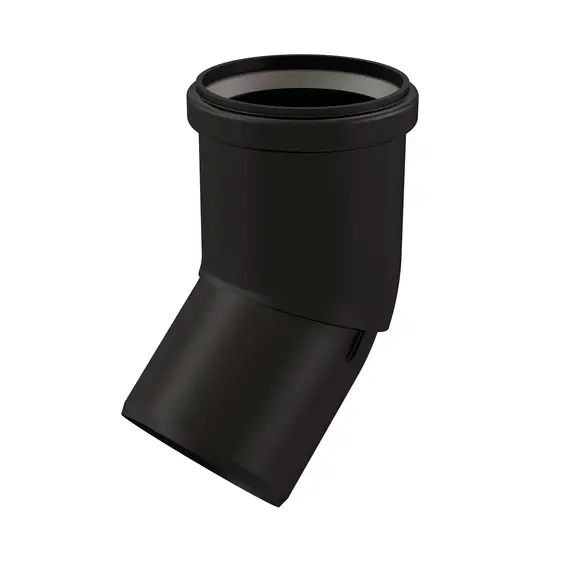 Centrotherm #ISELS0345UV 3" 45° UV Elbow InnoFlue Black
