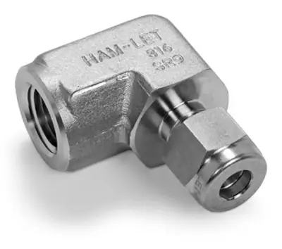 1/4" x 1/4" - Stainless Steel Tube OD Compression x Female 90-Elbow