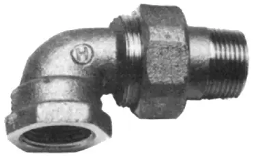 Hammond Valve # 1" Brass Union Circulator Elbow
