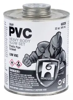 Hercules #60220 1 Qt Gray PVC Cement Clear (Gray Label)