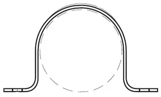 1-1/2" - Copper Two Hole Clip