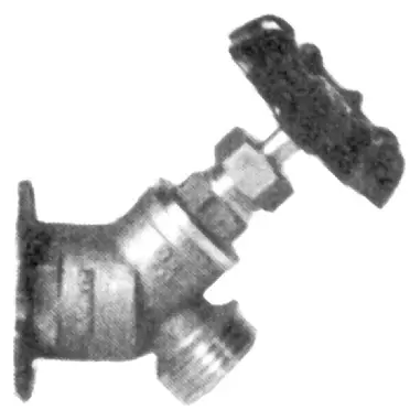 #1032 1/2" Brass Sill Faucet Hose End Valve (FIP x Hose) - FNPT x Hose