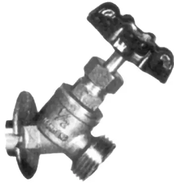 #1034 1/2" Brass Sill Faucet Hose End Valve ( x Hose) - Sweat x Hose