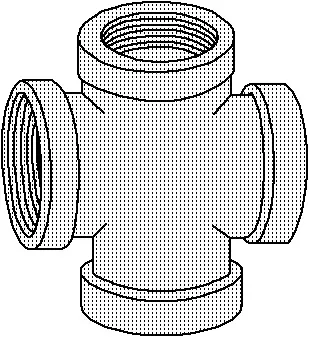1/2" - Stainless Steel Tube Cross