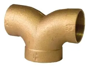 2" x 1-1/2" - Copper DWV CXCXC Twin 90-Elbow