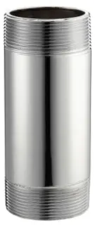 3/8" x 6" - Brass Chrome Plated Nipple