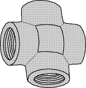 1-1/4" - Forged Steel 3000# Threaded Cross