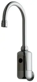 Chicago Faucets #116.204.AB.1 Chrome Single Hole AC/Battery Powered Electronic Lavatory Faucet