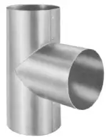 9" Galvanized Smoke 26GA Tee