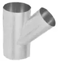 4" Galvanized Smoke 26GA Wye