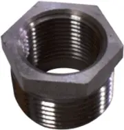 1-1/2" x 3/8" - Black Malleable Hex Bushing