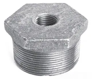 1" x 3/4" - Black Malleable Bushing - Galvanized