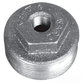 1-1/4" x 1/2" - Black Malleable Bushing - Galvanized