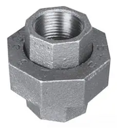 1/4" - Black Malleable Union - Galvanized