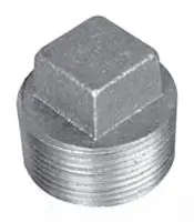 2-1/2" - Black Malleable Cored Plug