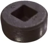 1-1/4" - Black Malleable Countersunk Square Head Plug