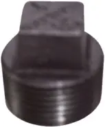 1-1/2" - Black Malleable Solid Square Head Plug