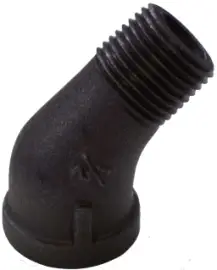 3/8" - Black Malleable Street 45-Elbow