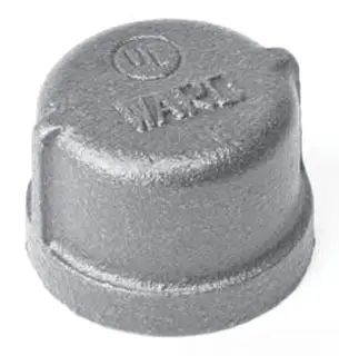 1-1/4" - Black Malleable Cap