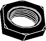 1" - Black Malleable Locknut