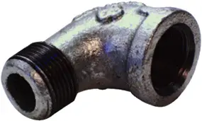 1/4" - Black Malleable Street 90-Elbow - Galvanized