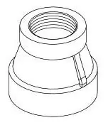 3" x 2" - Cast Iron Concentric Reducing Coupling