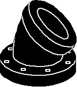 3" - Cast Iron Flanged 45-Elbow