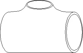 2-1/2" x 1-1/4" - Carbon Steel Weld Reducing Outlet Tee Standard