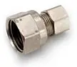 3/8" x 1/2" - Brass ODXF Chrome Female Adapter