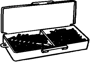 10" x 1-1/4" - Shook #471 Plastic Anchor Kit w/ 1/4" Hex Head Screw