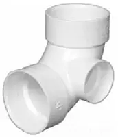 3" x 2" - PVC DWV 90-Elbow w/Side Inlet