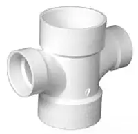 4" x 3" - PVC DWV Double TY (Sanitary Tee)