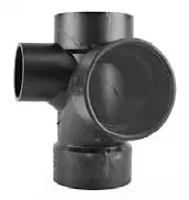 3" x 2" - PVC DWV Double TY with Left Inlet Estabrook