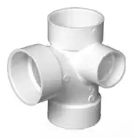 4" - PVC DWV Double TY with Right Inlet Estabrook