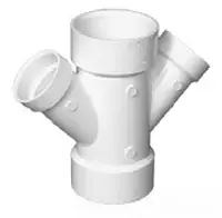 3" x 2" - PVC DWV Double Wye