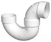 3" - PVC DWV Swivel P-Trap Less Cleanout