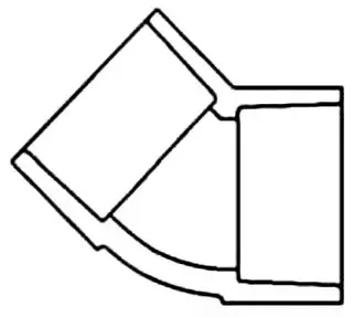 2-1/2" - PVC Schedule 40 SXS 45-Elbow