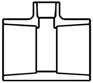 1-1/4" x 3/4" - PVC Schedule 40 SXS Tee