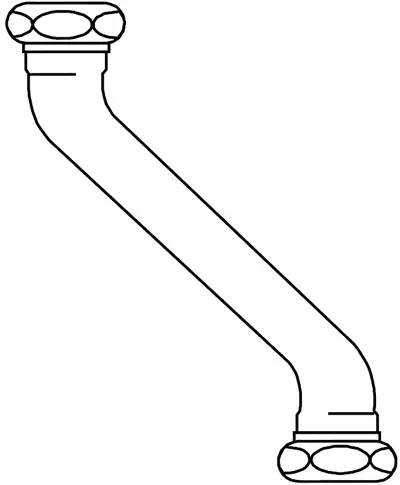 #7037PC 1-1/4" Chrome Double Offset