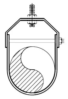 6" - Black Clevis Hanger