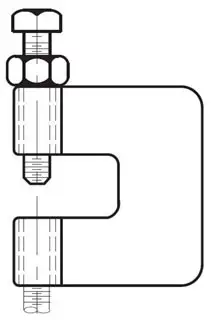 1/2" - Black C-Clamp