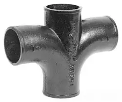3" x 2" - Cast Iron No-Hub Double TY