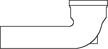 4" x 12" - Cast Iron Service Weight 1/8 Bend