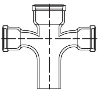 4" x 2" - Cast Iron Service Weight Double TY