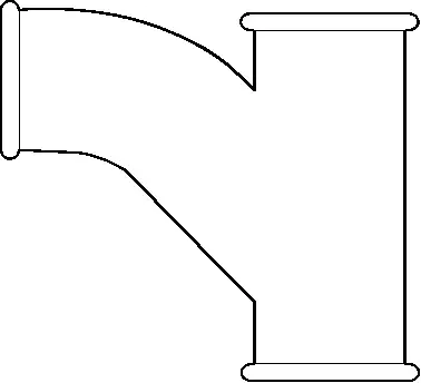 6" x 3" - Cast Iron No-Hub Combination Y & 1/8 Bend