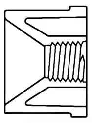 3/4" x 1/4" - PVC Schedule 80 SPXF Bushing Flush Style